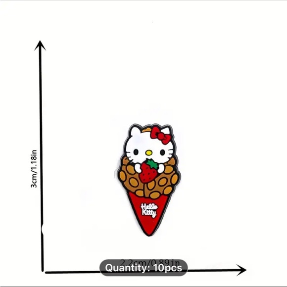 Hello Kitty Kawaii Style Shoes Decoration Charms For Clogs Sandals, - Picture 4 of 7